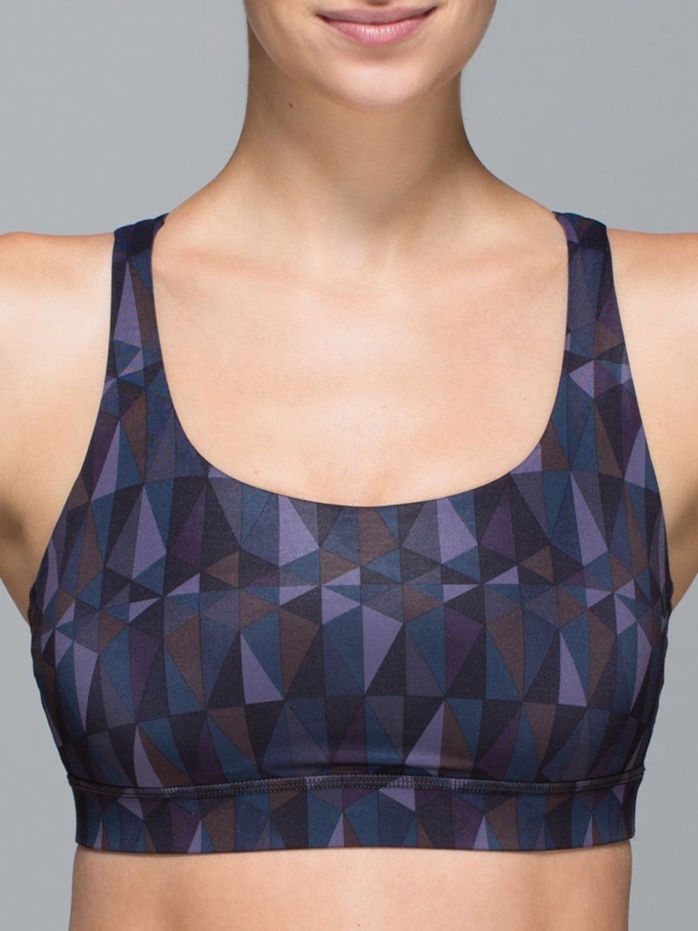 Lululemon Energy Bra Stained Glass Nightfall Black Size 8
